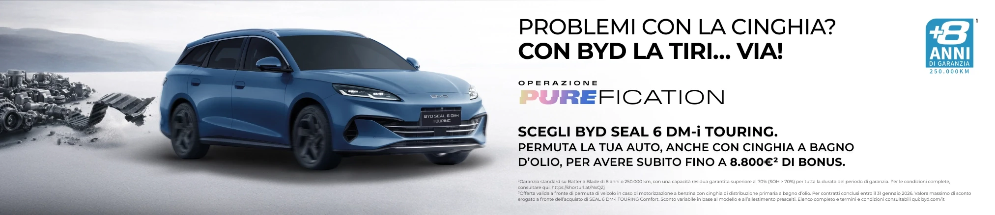 Offerte Operazione PUREFICATION ag亚洲集团 Seal 6 DM-i Touring: Fino a 8.800€ di bonus*